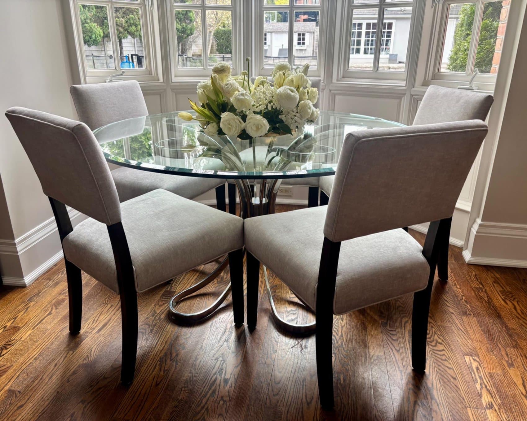 Dining chairs, set of four
