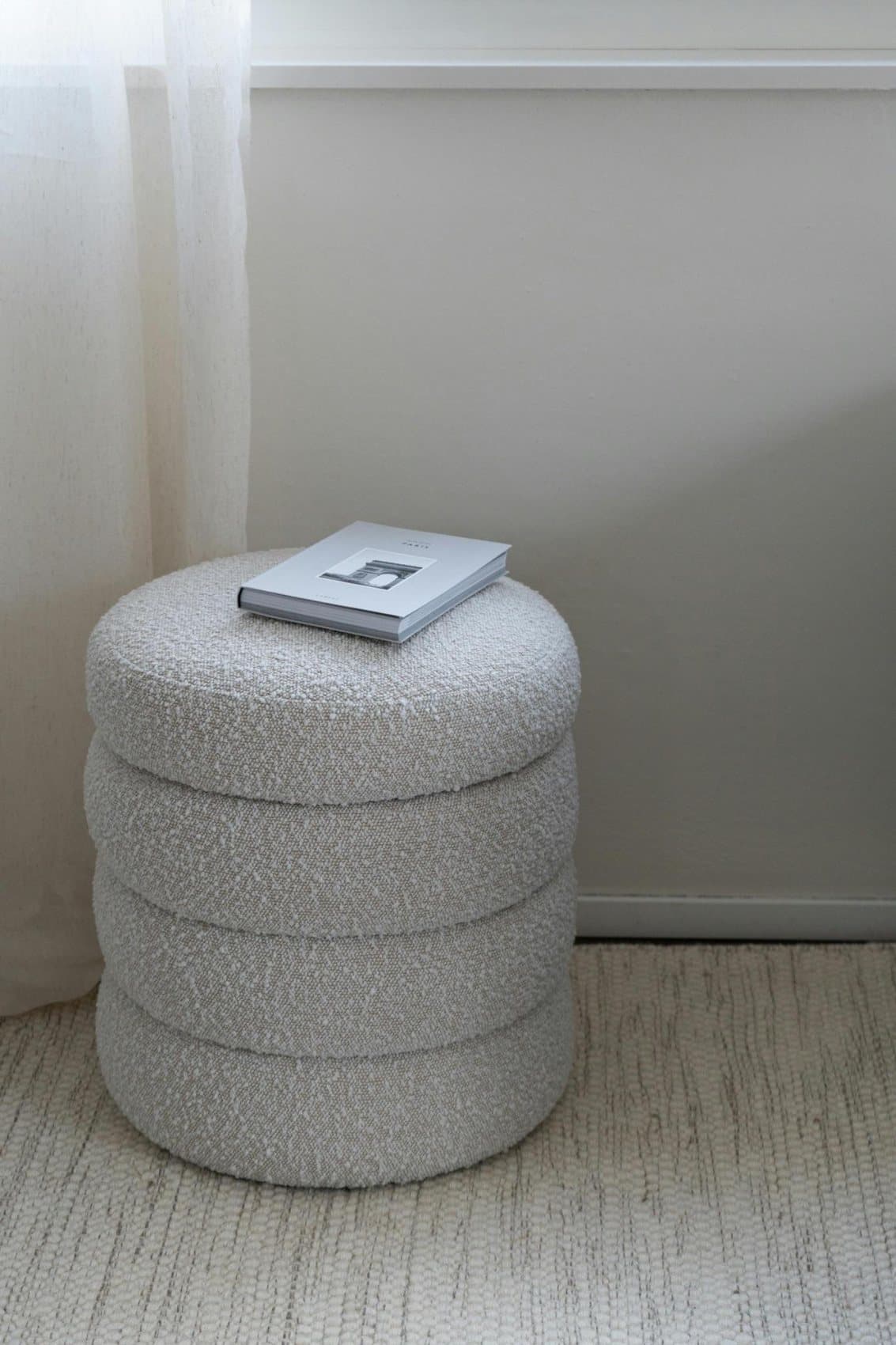 Stacked drum ottoman